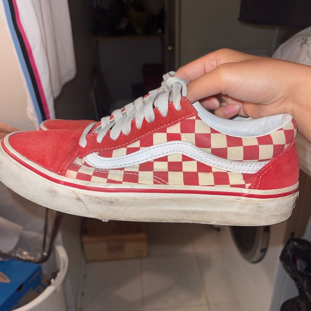 Vans Checkerboard Old Skool In Red